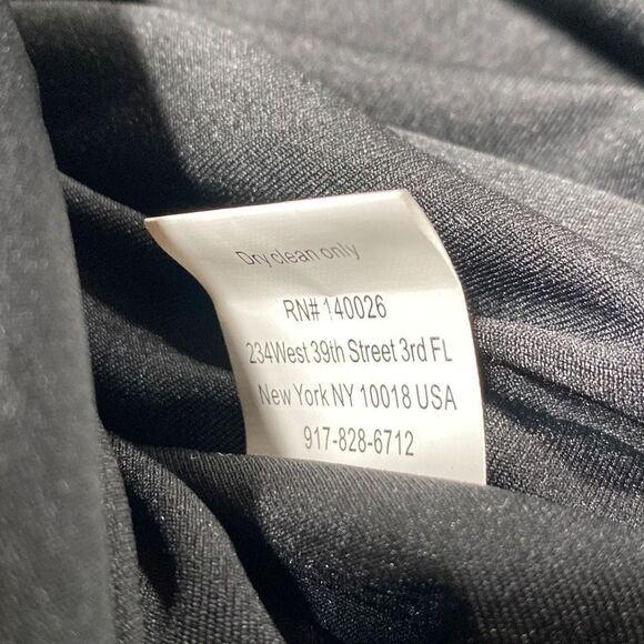 Parker Leather Trim Fit & Flare Stretch Mini Dress Cap Sleeve Black /Cream XS - Picture 15 of 16